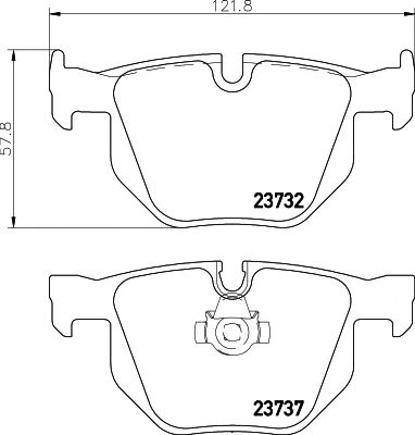HELLA PAGID 8db355010471 -  Комплект тормозных колодок, дисковый тормоз